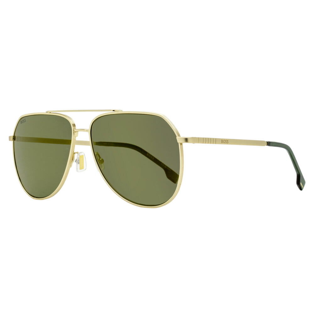 Boss Square Pilot Sunglasses B1447OS J5GWM Gold/Green 61mm